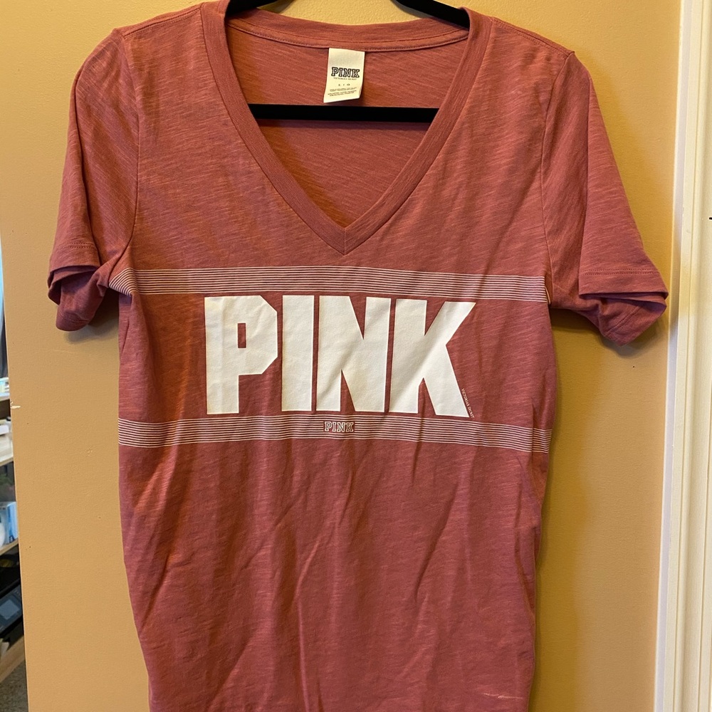 Pink V-Neck Tee